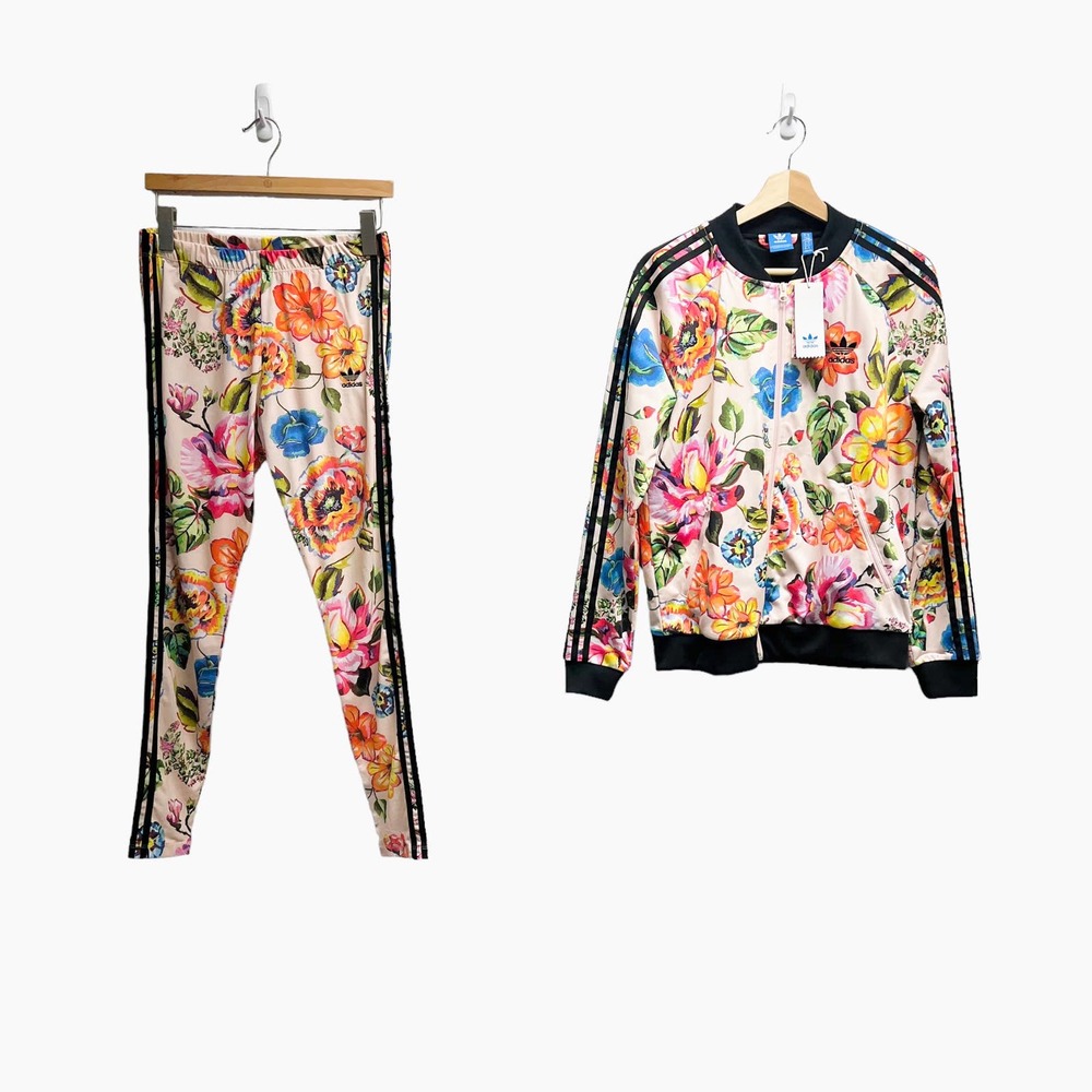 Adidas Originals X Farm Floralita Track Jacket and Tights Set - Picture 4 of 14